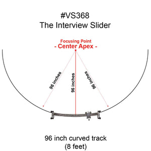 VS368 DUO Dual Track Video Slider 36" Straight & 8 ft Curve Track